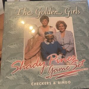 NIB The Golden Girls Shady Pines Game Set Checkers & Bingo USAopoly 8+